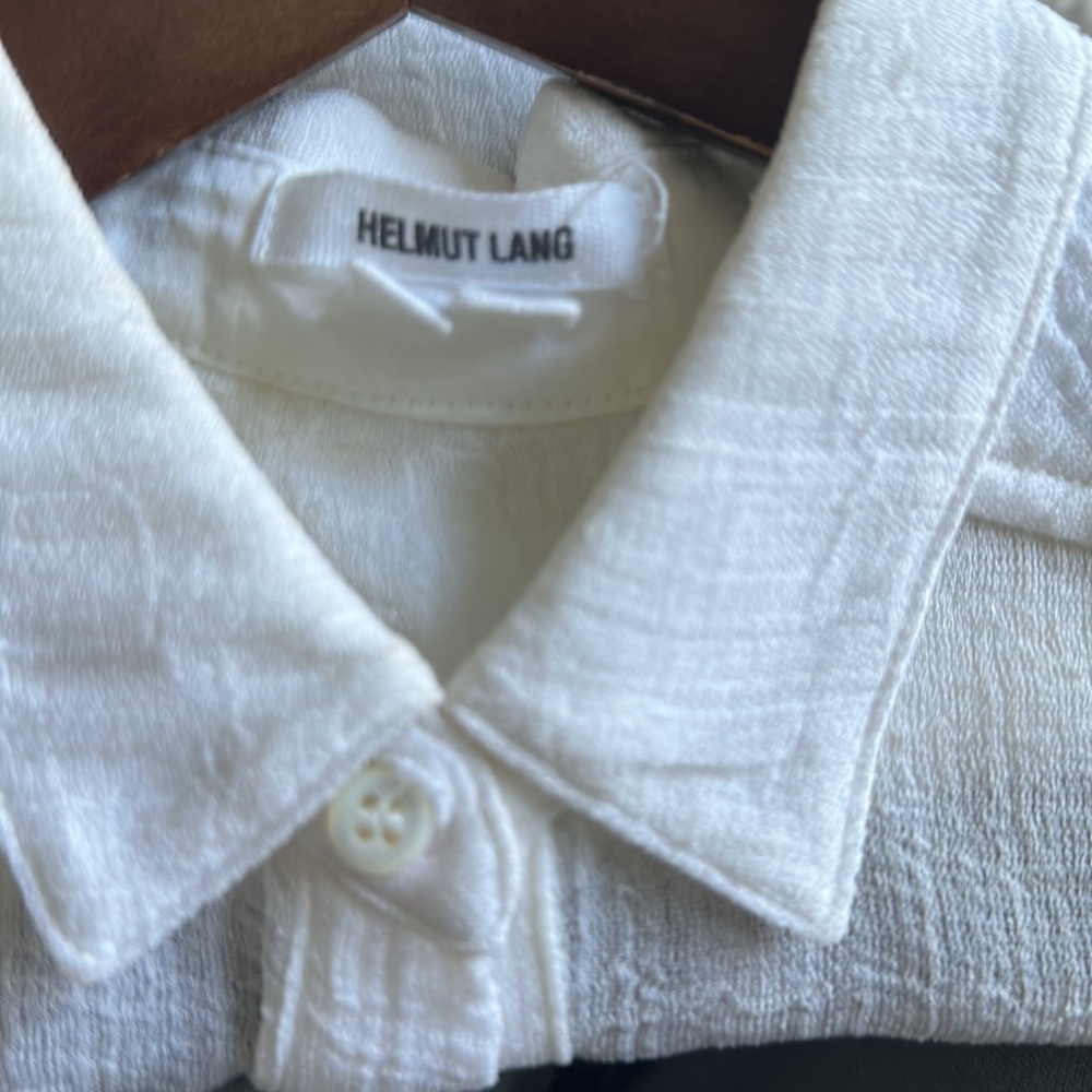 HELMUT LANG long silk tunic style top with side slits
